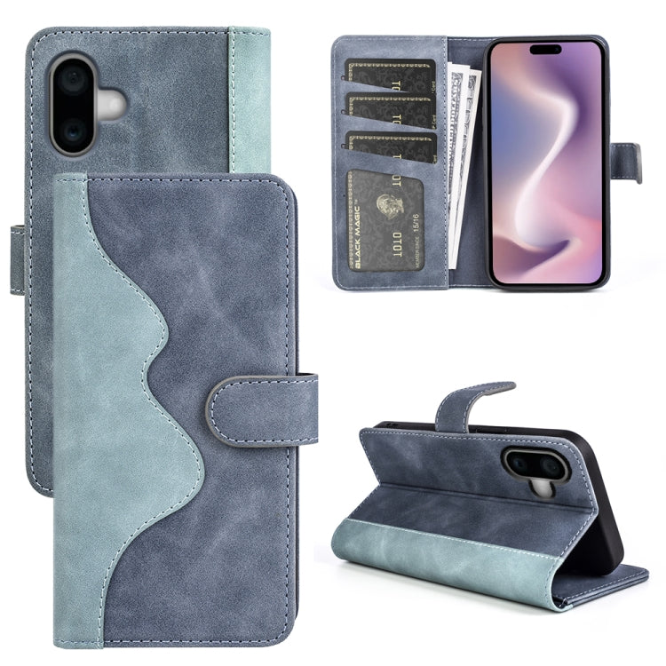 Stitching Horizontal Flip Leather Phone Case, For iPhone 16 Pro, For iPhone 16 Plus, For iPhone 1...