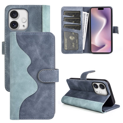 Stitching Horizontal Flip Leather Phone Case, For iPhone 16 Pro, For iPhone 16 Plus, For iPhone 1...