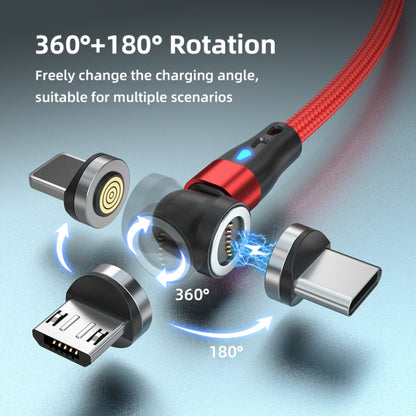 ENKAY 3 in 1 3A USB to Type-C / 8 Pin / Micro USB Magnetic 540 Degrees Rotating Fast Charging Cab...