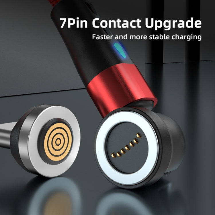 ENKAY 3 in 1 3A USB to Type-C / 8 Pin / Micro USB Magnetic 540 Degrees Rotating Fast Charging Cab...