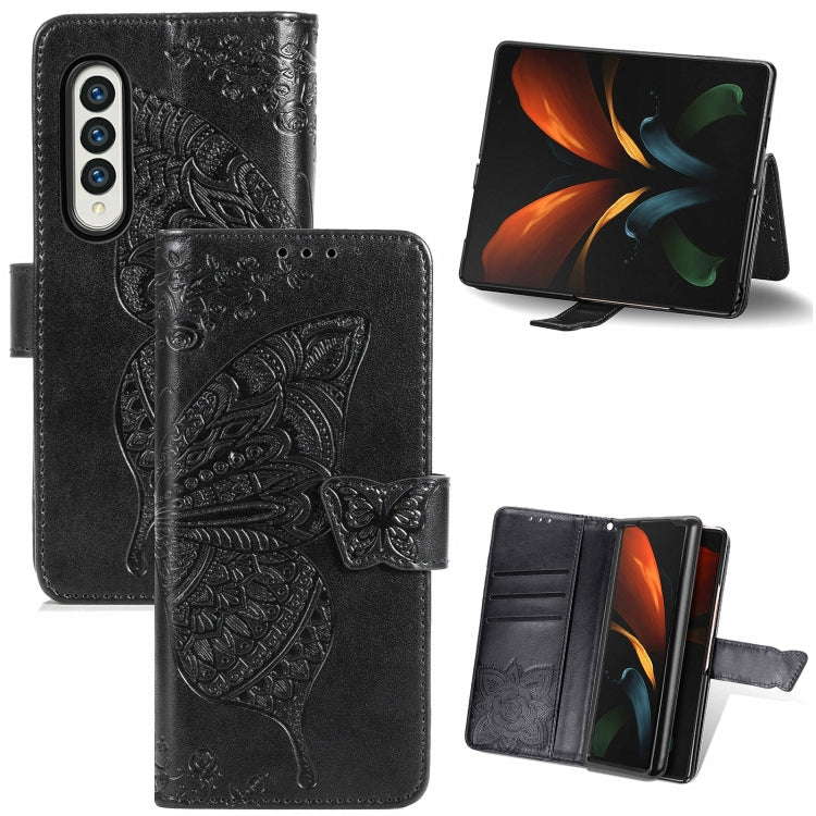 Butterfly Love Flower Embossed Leather Phone Case, For Samsung Galaxy S24+ 5G��������������������...