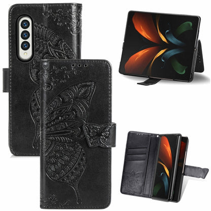 Butterfly Love Flower Embossed Leather Phone Case, For Samsung Galaxy S24+ 5G��������������������...