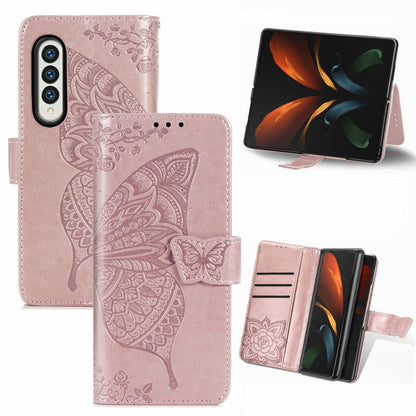 Butterfly Love Flower Embossed Leather Phone Case, For Samsung Galaxy S24+ 5G��������������������...