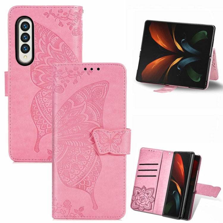 Butterfly Love Flower Embossed Leather Phone Case, For Samsung Galaxy S24+ 5G��������������������...