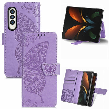 Butterfly Love Flower Embossed Leather Phone Case, For Samsung Galaxy S24+ 5G��������������������...