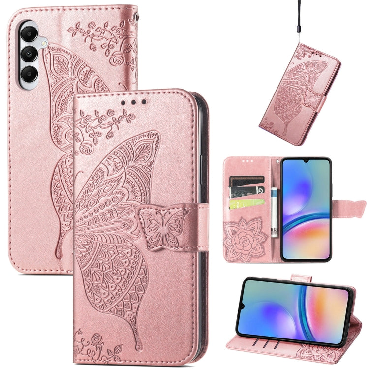 Butterfly Love Flower Embossed Leather Phone Case, For Samsung Galaxy S24+ 5G��������������������...