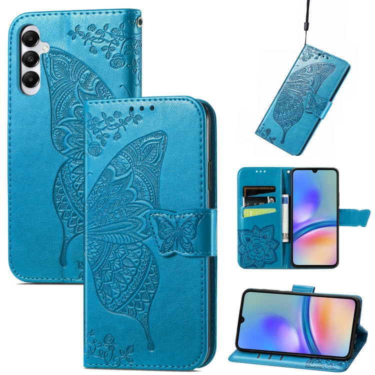 Butterfly Love Flower Embossed Leather Phone Case, For Samsung Galaxy S24+ 5G��������������������...