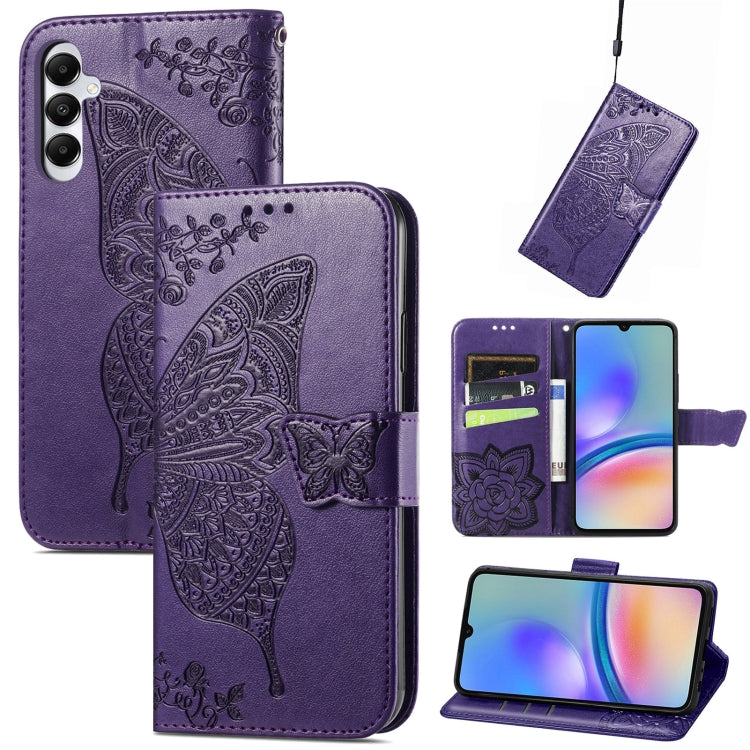 Butterfly Love Flower Embossed Leather Phone Case, For Samsung Galaxy S24+ 5G��������������������...