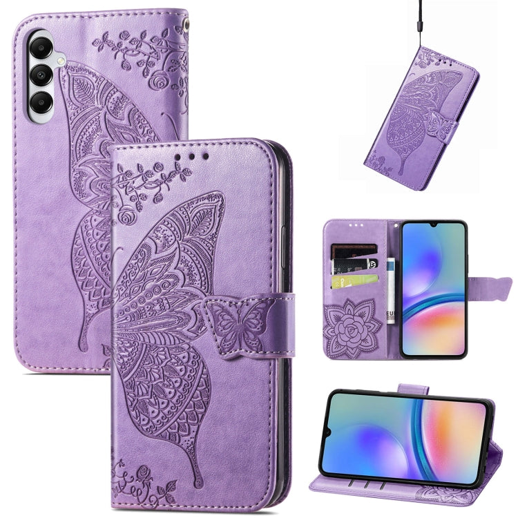Butterfly Love Flower Embossed Leather Phone Case, For Samsung Galaxy S24+ 5G��������������������...