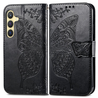 Butterfly Love Flower Embossed Leather Phone Case, For Samsung Galaxy S24+ 5G��������������������...