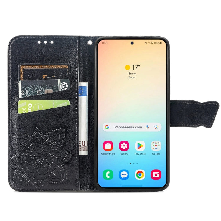 Butterfly Love Flower Embossed Leather Phone Case, For Samsung Galaxy S24+ 5G��������������������...