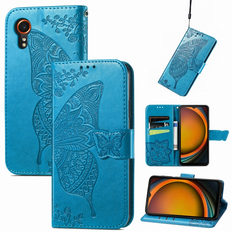 Butterfly Love Flower Embossed Leather Phone Case, For Samsung Galaxy A36, For Samsung Galaxy S25...
