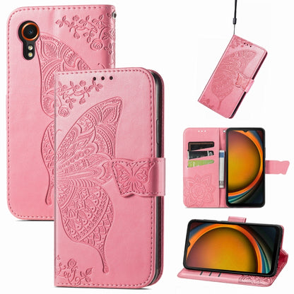 Butterfly Love Flower Embossed Leather Phone Case, For Samsung Galaxy A36, For Samsung Galaxy S25...