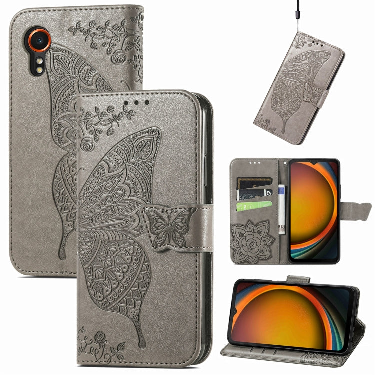 Butterfly Love Flower Embossed Leather Phone Case, For Samsung Galaxy A36, For Samsung Galaxy S25...