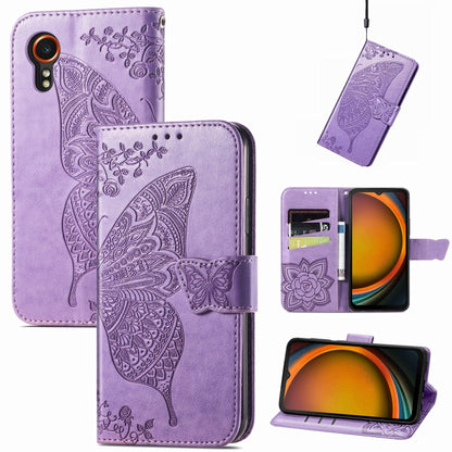 Butterfly Love Flower Embossed Leather Phone Case, For Samsung Galaxy A36, For Samsung Galaxy S25...