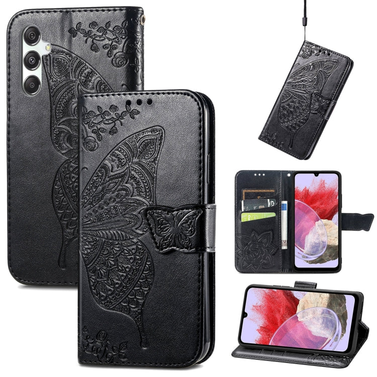 Butterfly Love Flower Embossed Leather Phone Case, For Samsung Galaxy S24+ 5G��������������������...