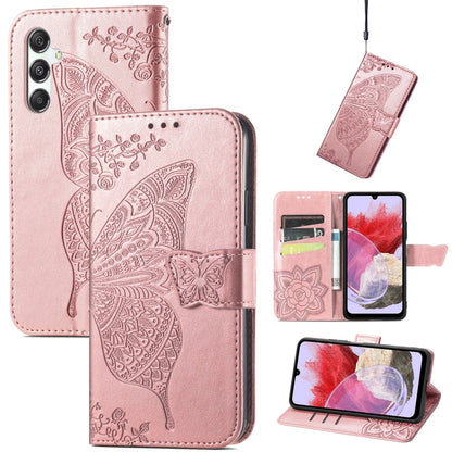 Butterfly Love Flower Embossed Leather Phone Case, For Samsung Galaxy S24+ 5G��������������������...
