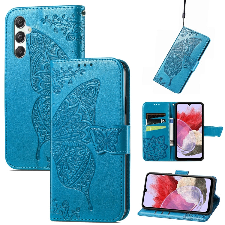 Butterfly Love Flower Embossed Leather Phone Case, For Samsung Galaxy S24+ 5G��������������������...