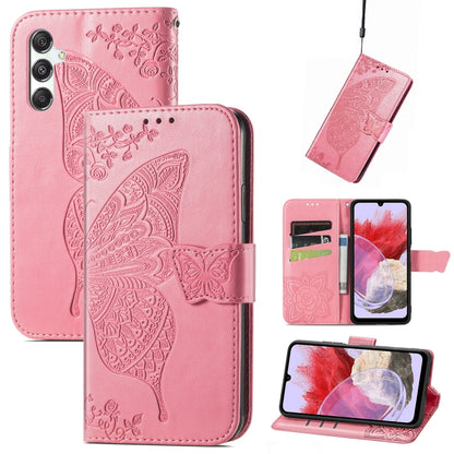 Butterfly Love Flower Embossed Leather Phone Case, For Samsung Galaxy S24+ 5G��������������������...