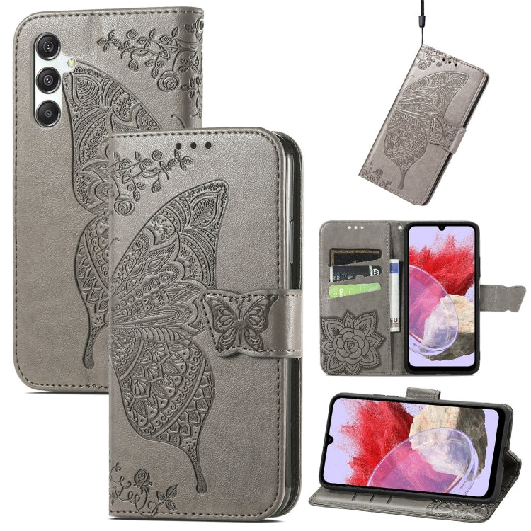 Butterfly Love Flower Embossed Leather Phone Case, For Samsung Galaxy S24+ 5G��������������������...