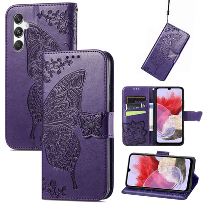 Butterfly Love Flower Embossed Leather Phone Case, For Samsung Galaxy S24+ 5G��������������������...