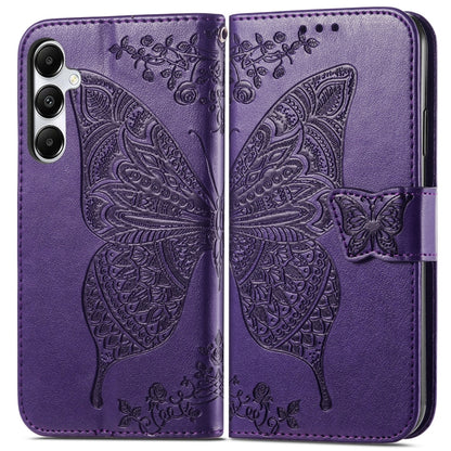 Butterfly Love Flower Embossed Leather Phone Case, For Samsung Galaxy S24+ 5G��������������������...