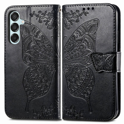 Butterfly Love Flower Embossed Leather Phone Case, For Samsung Galaxy A36, For Samsung Galaxy S25...