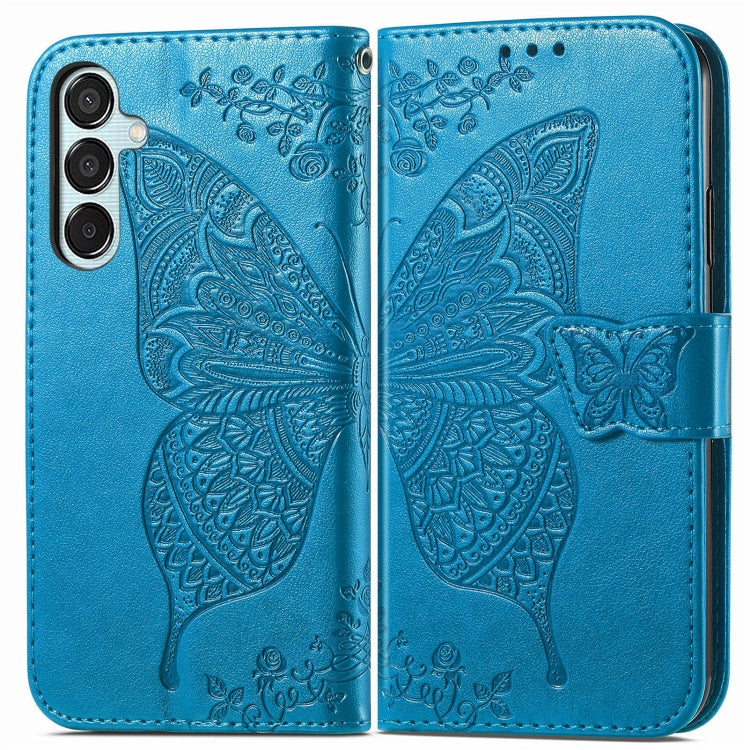 Butterfly Love Flower Embossed Leather Phone Case, For Samsung Galaxy A36, For Samsung Galaxy S25...