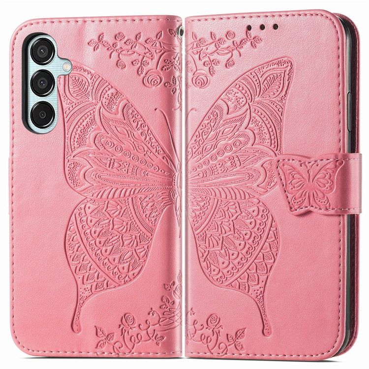 Butterfly Love Flower Embossed Leather Phone Case, For Samsung Galaxy A36, For Samsung Galaxy S25...