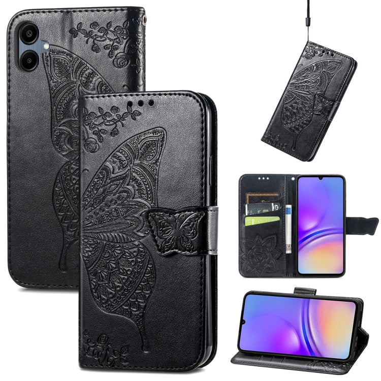 Butterfly Love Flower Embossed Leather Phone Case, For Samsung Galaxy A36, For Samsung Galaxy S25...