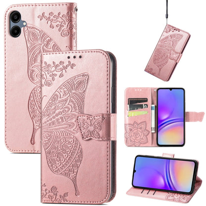 Butterfly Love Flower Embossed Leather Phone Case, For Samsung Galaxy A36, For Samsung Galaxy S25...