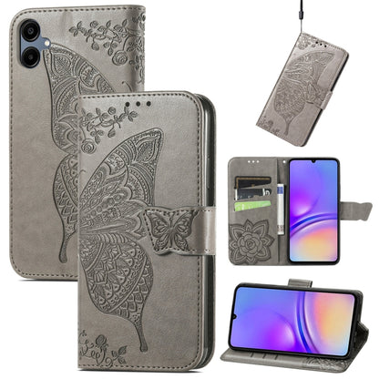 Butterfly Love Flower Embossed Leather Phone Case, For Samsung Galaxy A36, For Samsung Galaxy S25...