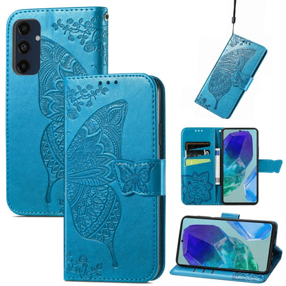 Butterfly Love Flower Embossed Leather Phone Case, For Samsung Galaxy A36, For Samsung Galaxy S25...
