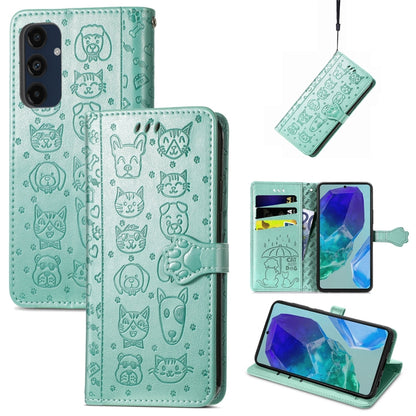 Cat and Dog Embossed Leather Phone Case, For Samsung Galaxy S25 5G, For Samsung Galaxy S25+ 5G���...