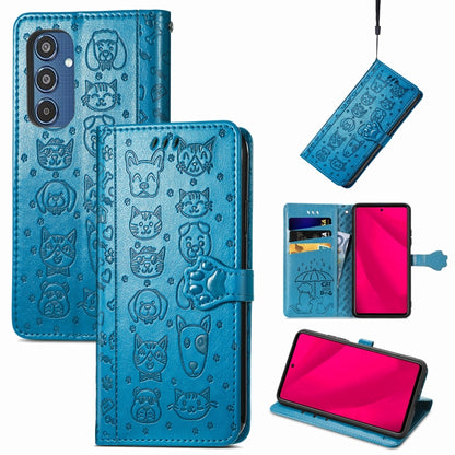 Cat and Dog Embossed Leather Phone Case, For Samsung Galaxy S25 5G, For Samsung Galaxy S25+ 5G���...