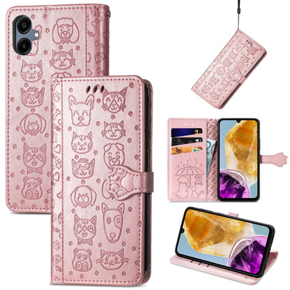 Cat and Dog Embossed Leather Phone Case, For Samsung Galaxy S25 5G, For Samsung Galaxy S25+ 5G���...