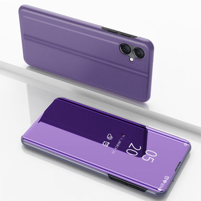 Plated Mirror Horizontal Flip Leather Phone Case with Holder