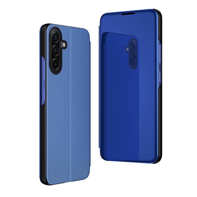Plated Mirror Horizontal Flip Leather Phone Case with Holder