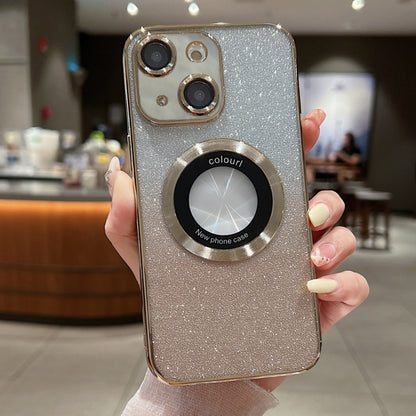 Gradient Glitter Electroplating MagSafe TPU Phone Case, For iPhone 16 Pro Max, For iPhone 16 Pro�...