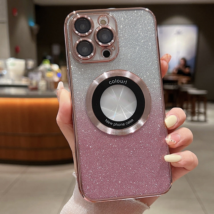Gradient Glitter Electroplating MagSafe TPU Phone Case, For iPhone 16 Pro Max, For iPhone 16 Pro�...