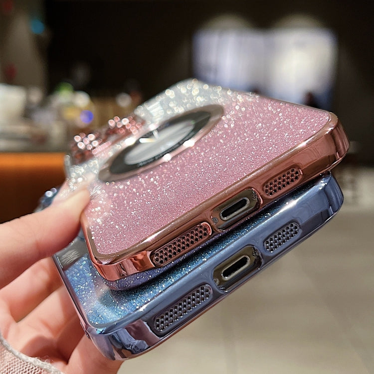 Gradient Glitter Electroplating MagSafe TPU Phone Case, For iPhone 16 Pro Max, For iPhone 16 Pro�...