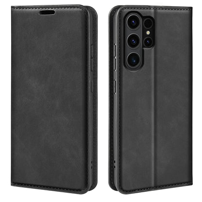 Retro-skin Magnetic Suction Leather Phone Case