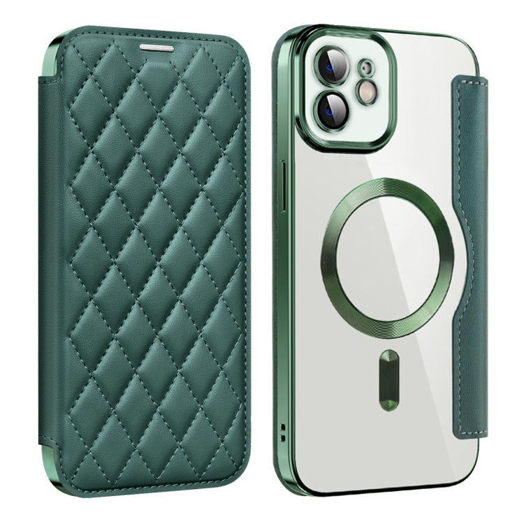 Shield Magsafe RFID Anti-theft Rhombus Leather Phone Case