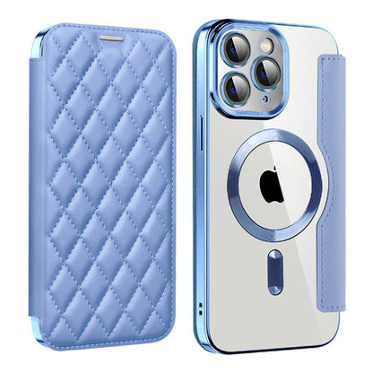 Shield Magsafe RFID Anti-theft Rhombus Leather Phone Case