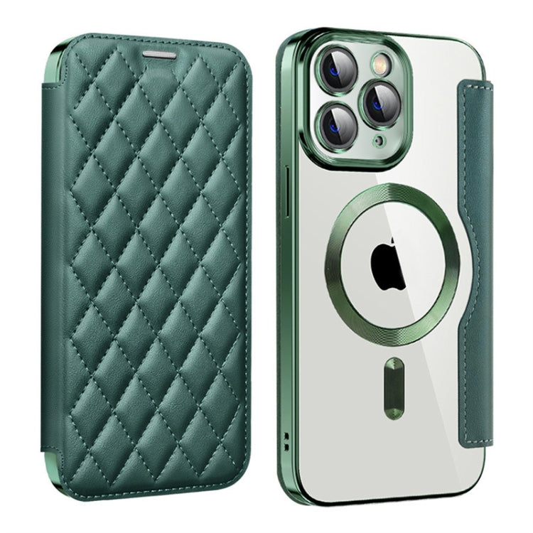Shield Magsafe RFID Anti-theft Rhombus Leather Phone Case