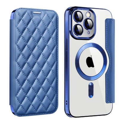 Shield Magsafe RFID Anti-theft Rhombus Leather Phone Case
