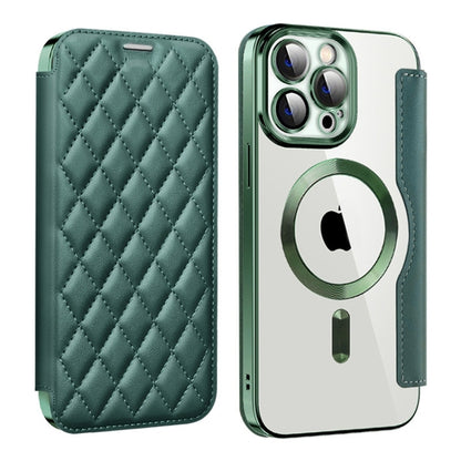 Shield Magsafe RFID Anti-theft Rhombus Leather Phone Case