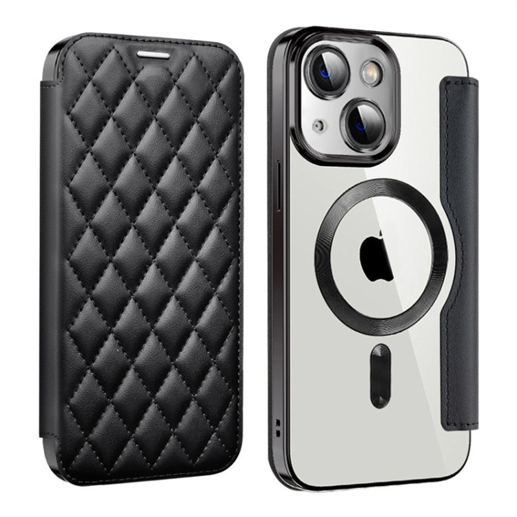 Shield Magsafe RFID Anti-theft Rhombus Leather Phone Case