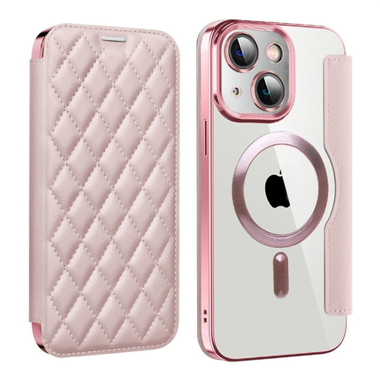 Shield Magsafe RFID Anti-theft Rhombus Leather Phone Case
