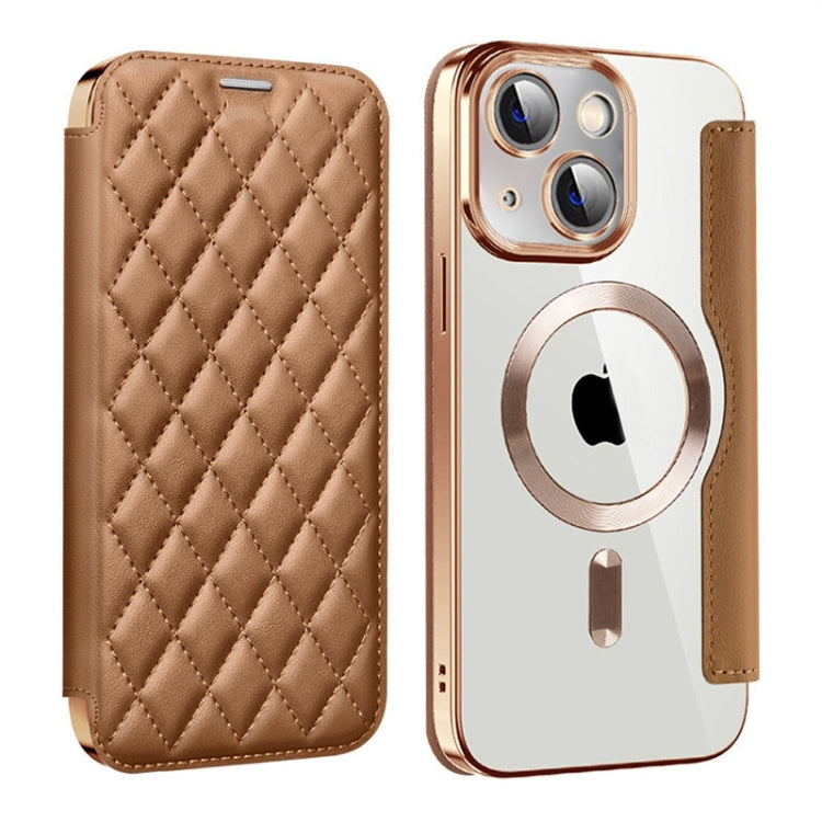 Shield Magsafe RFID Anti-theft Rhombus Leather Phone Case